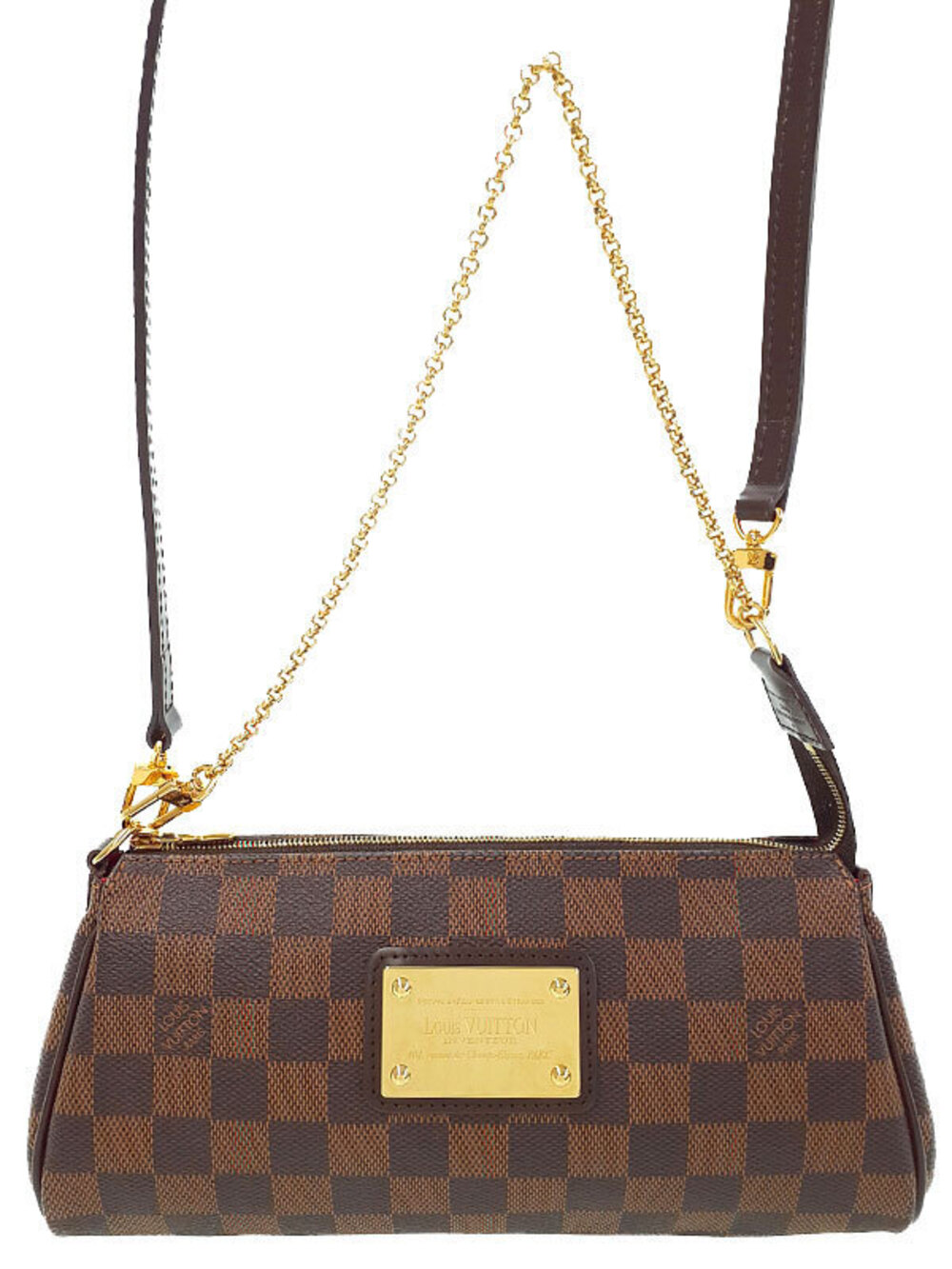 Louis Vuitton Damier Ebene Eva Crossbody brown checkerboard canvas